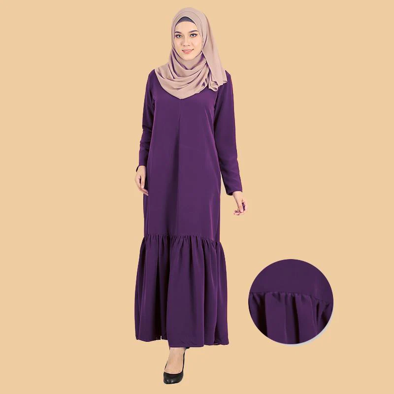Djamila Pocket Flowy Ruffle Jubah - Image 5