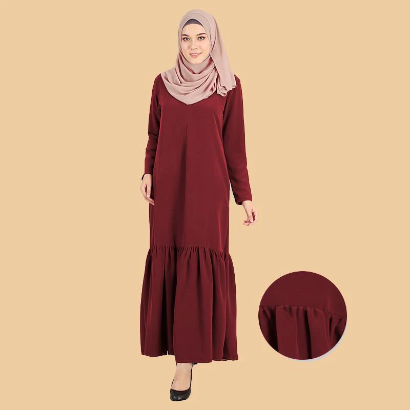 Djamila Pocket Flowy Ruffle Jubah - Image 6