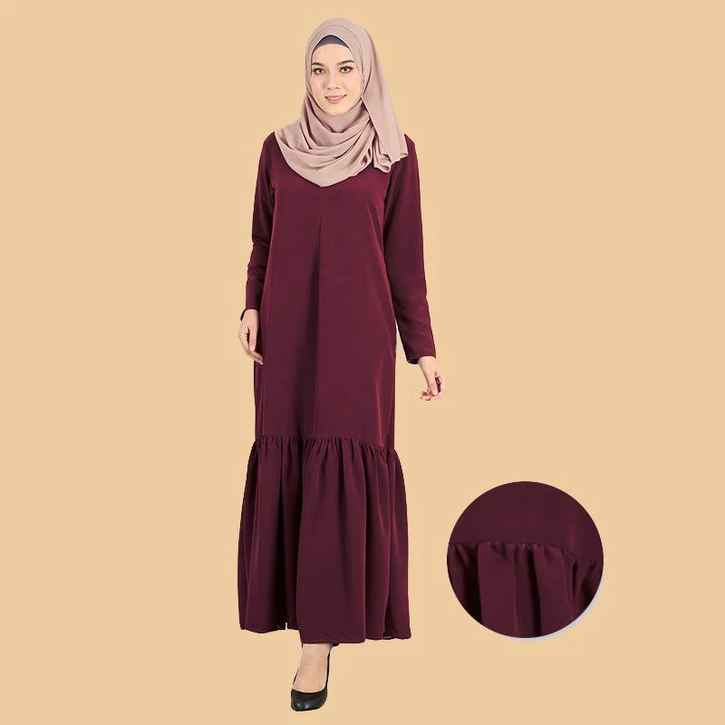 Djamila Pocket Flowy Ruffle Jubah - Image 7