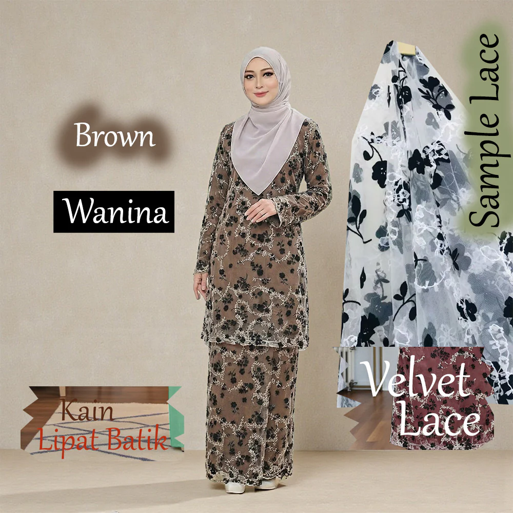 Wanina Velvet Baju Kurung - Buy 2 @ Free Shipping - Image 5