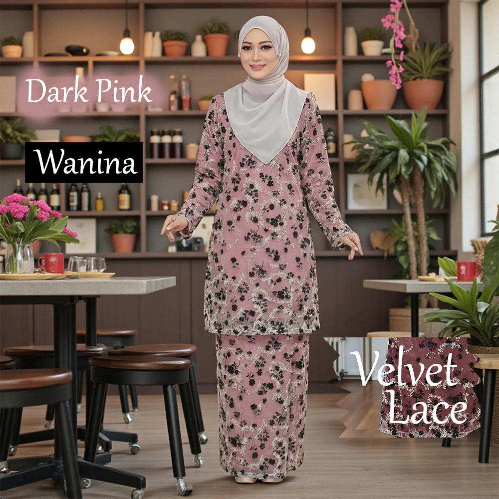 Wanina Velvet Baju Kurung - Buy 2 @ Free Shipping - Image 6