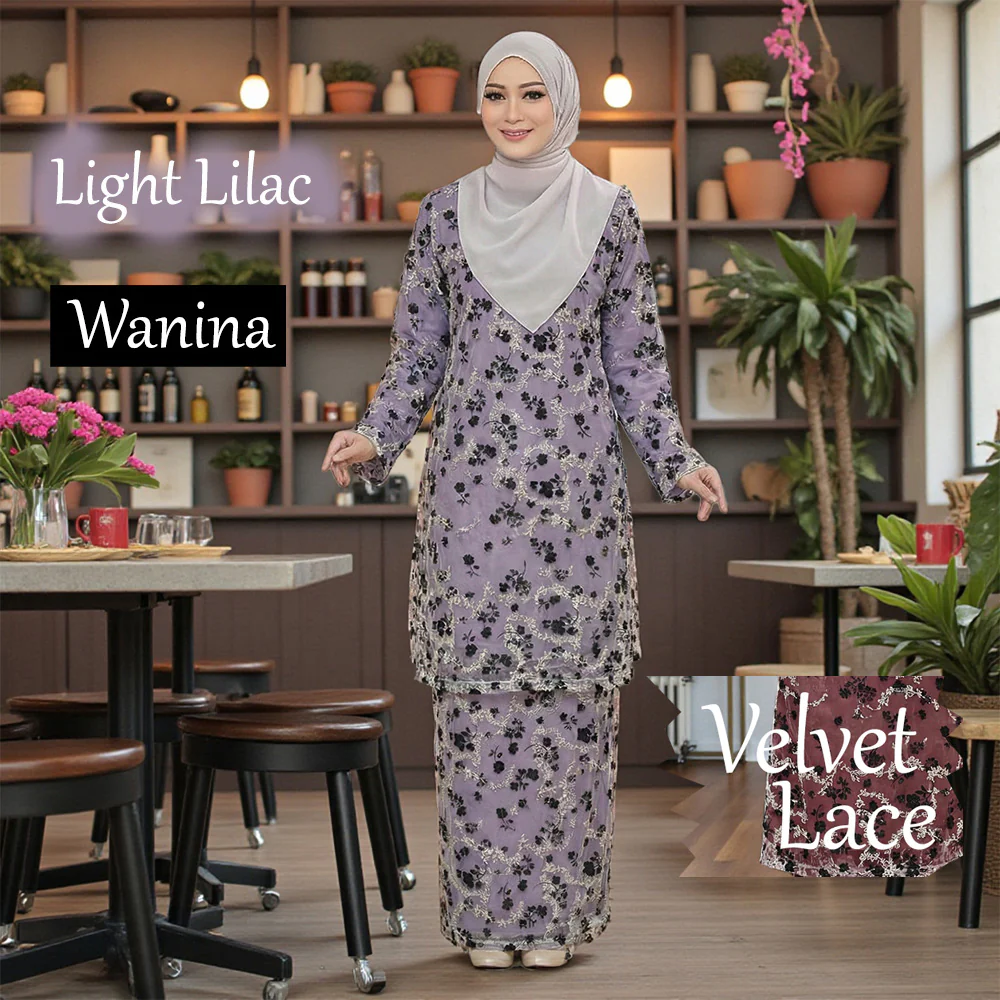 Wanina Velvet Baju Kurung - Buy 2 @ Free Shipping - Image 7